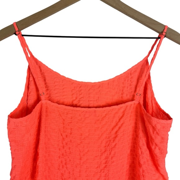 LILLY PULITZER Bright Coral Pink Camisole Tank Top Sunray Seersucker Size Medium - Picture 7 of 9